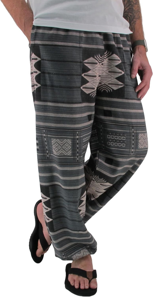 Baggy Pants Men'S One Size Printed 100% Cotton Harem Pants Hippie Boho