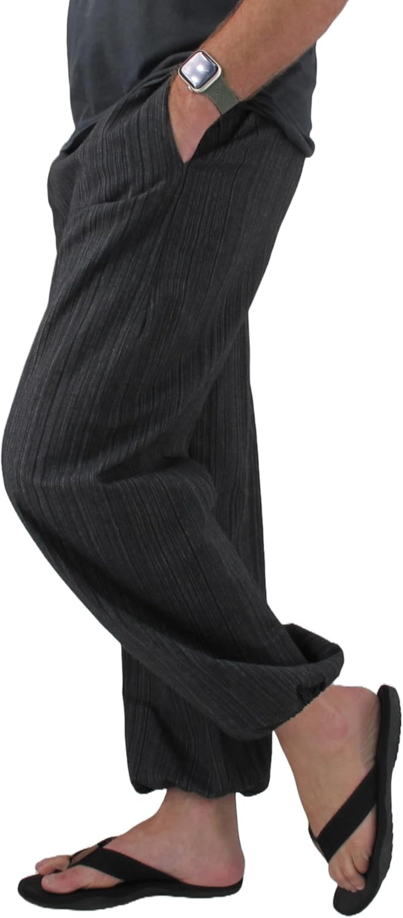 Baggy Pants Men'S One Size Cotton Harem Pants Hippie Boho Trousers