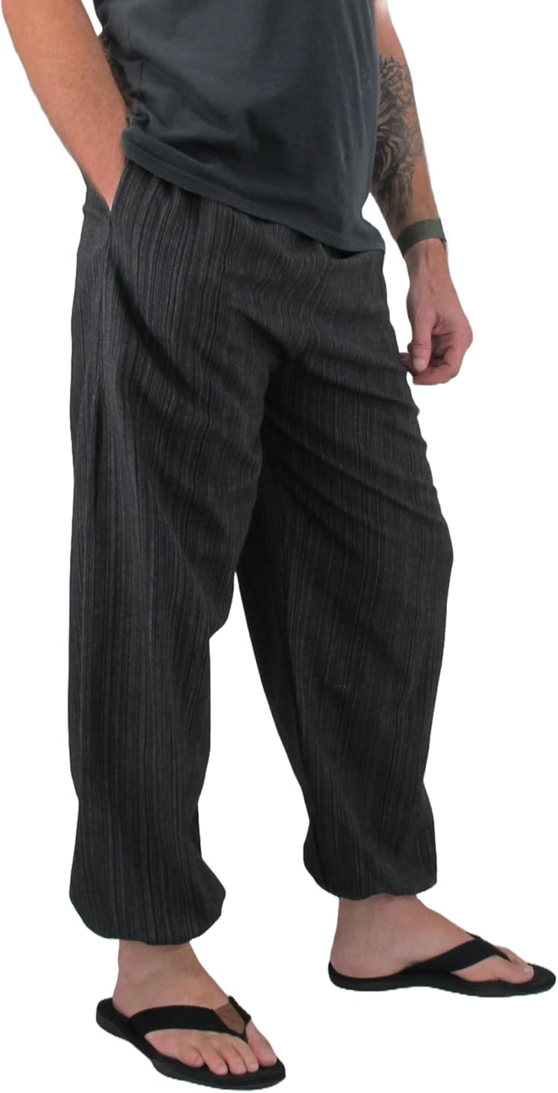 Baggy Pants Men'S One Size Cotton Harem Pants Hippie Boho Trousers