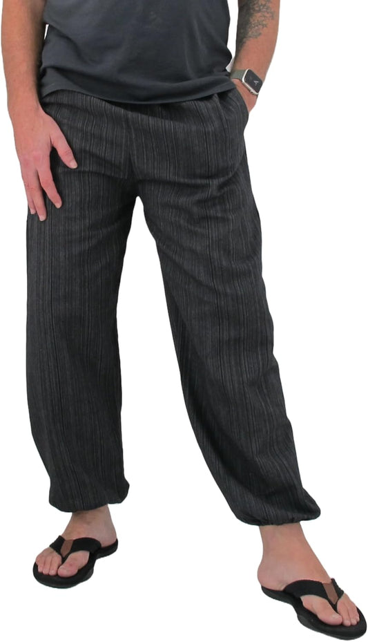 Baggy Pants Men'S One Size Cotton Harem Pants Hippie Boho Trousers