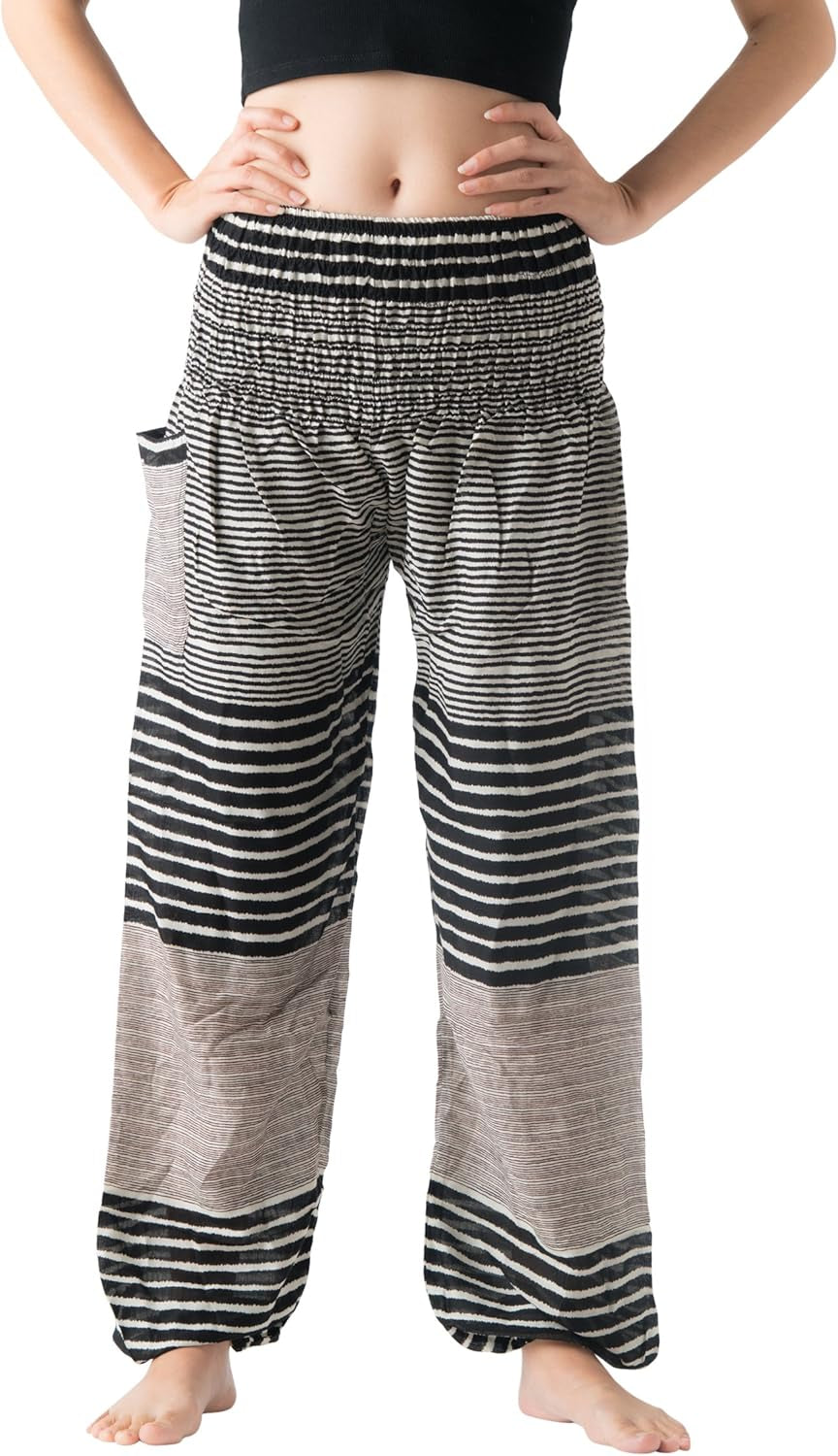 Harem Pants Women Yoga Boho Clothes with Pockets