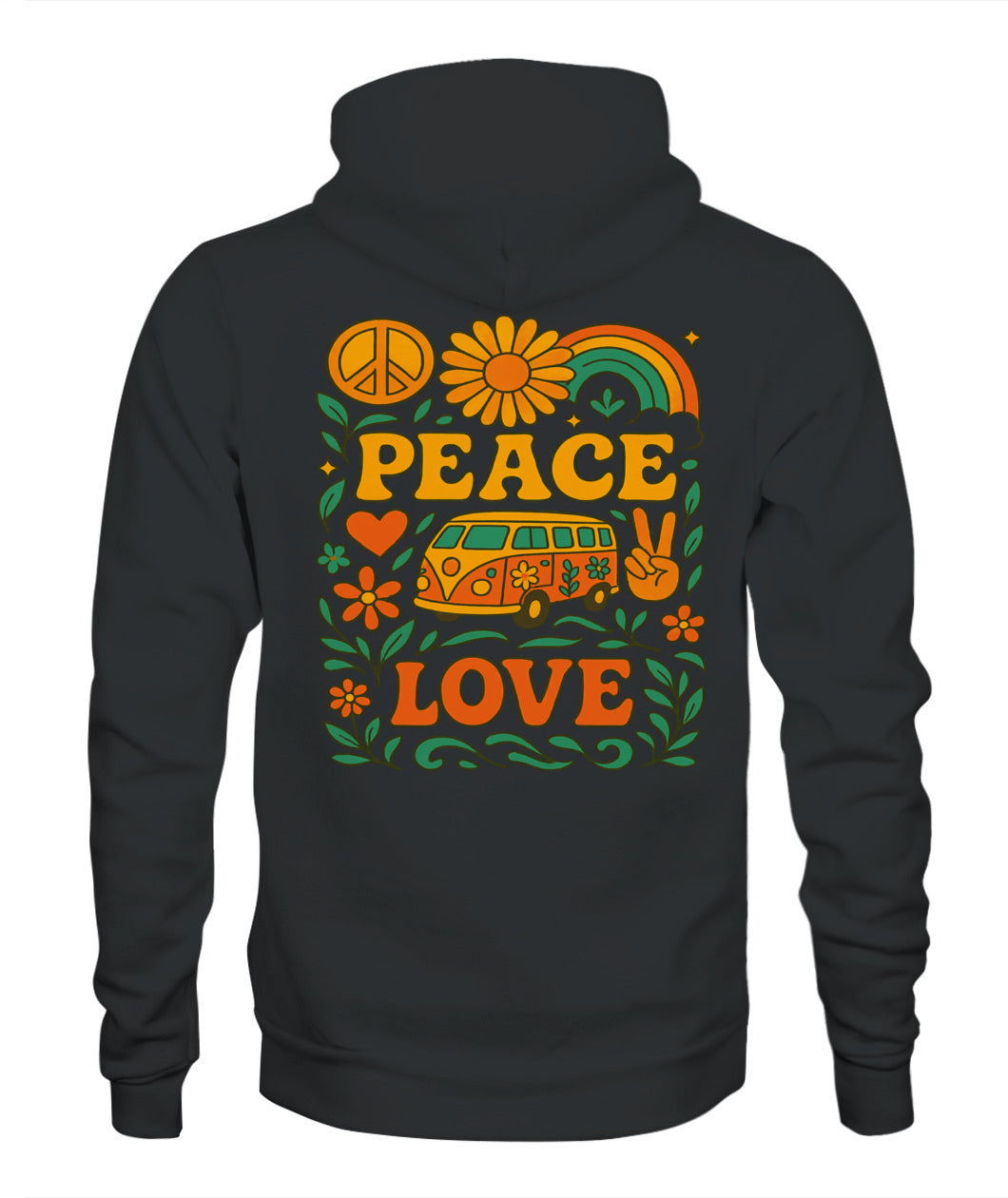 Peace and love unisex Hoddie