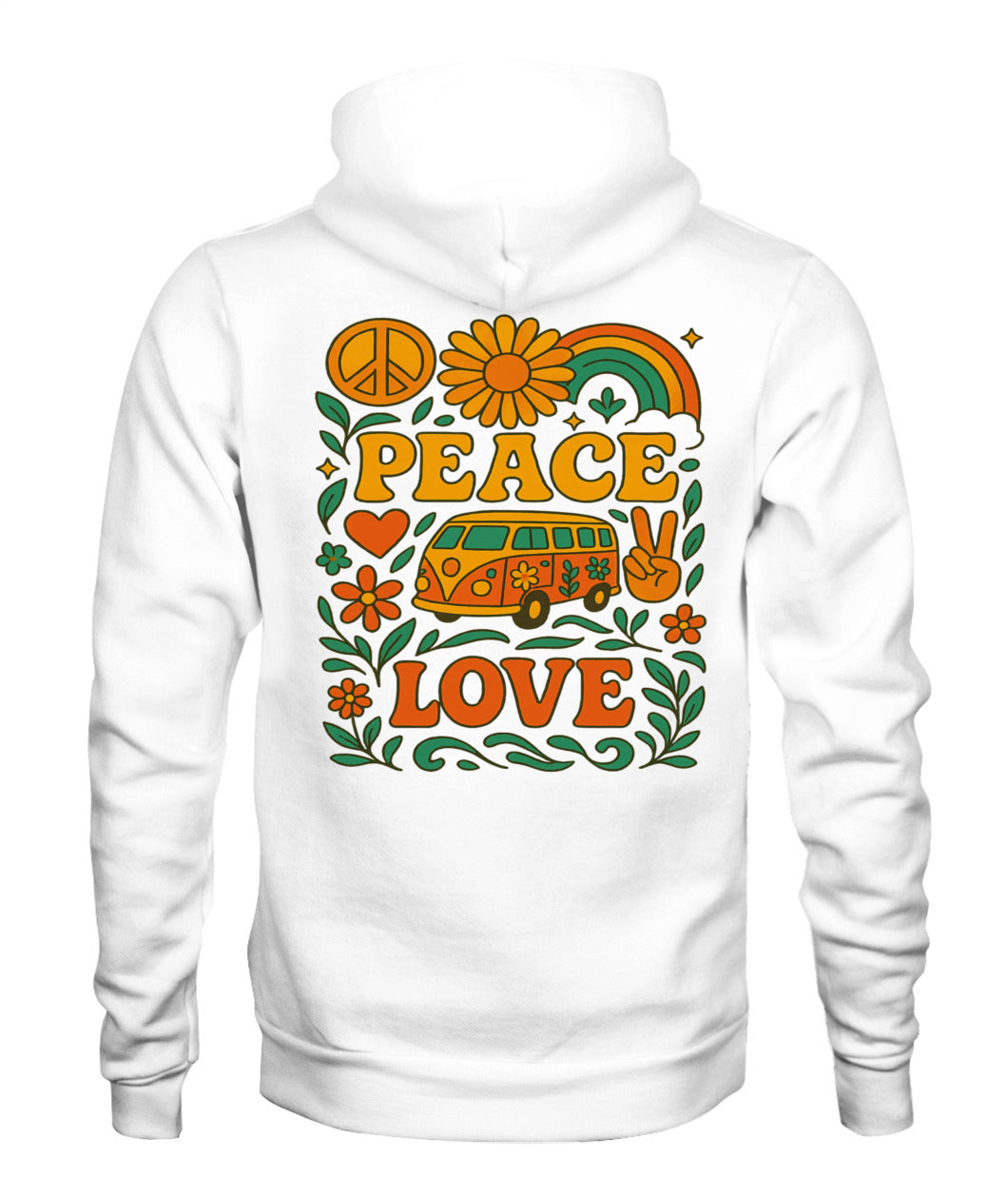 Peace and love unisex Hoddie