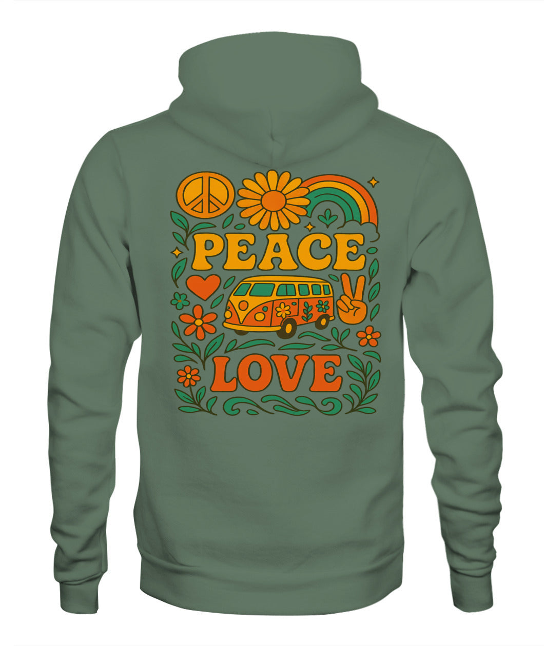 Peace and love unisex Hoddie