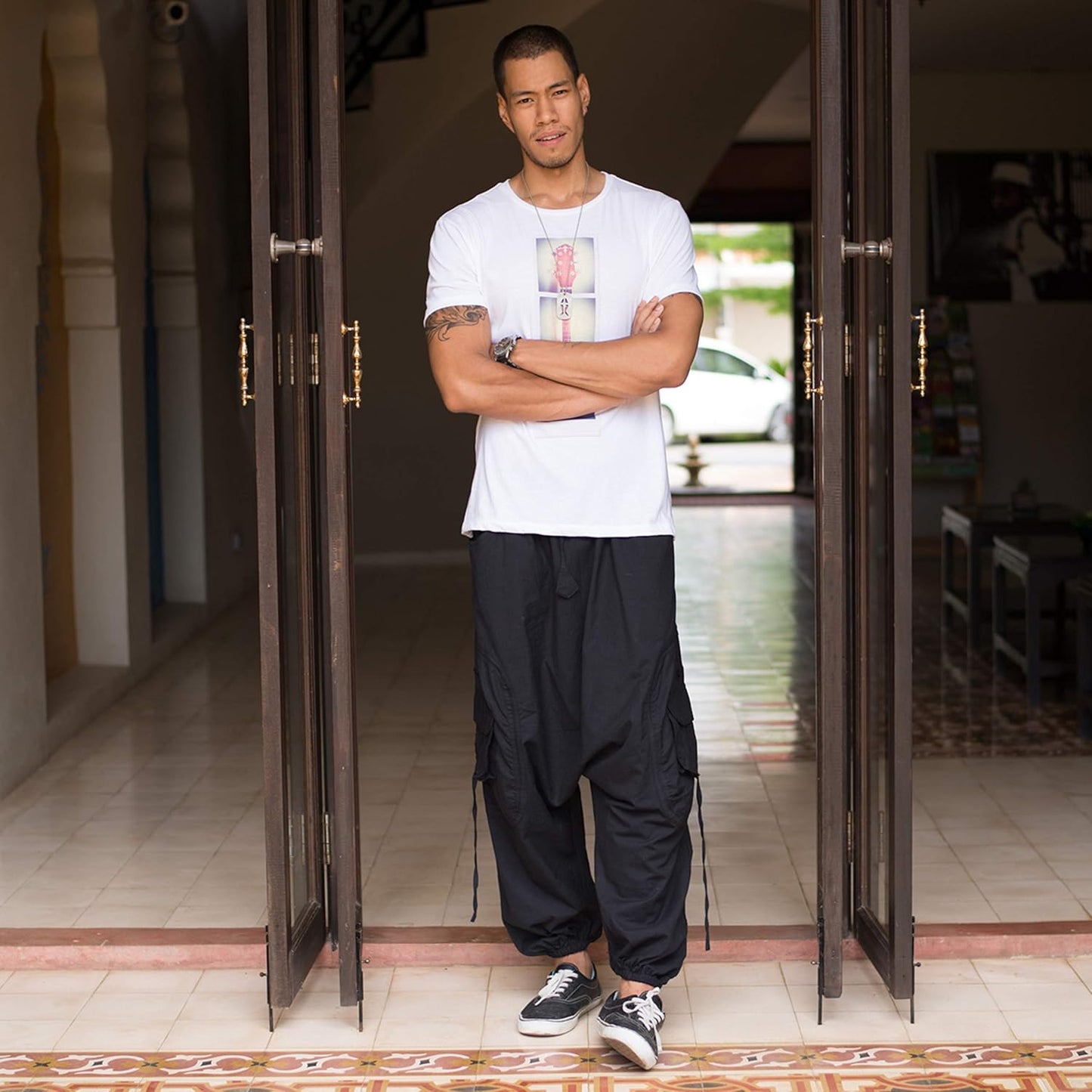 - Harem Pants for Men | Cotton | Rave Drop Crotch Aladdin Hippie Genie Pants