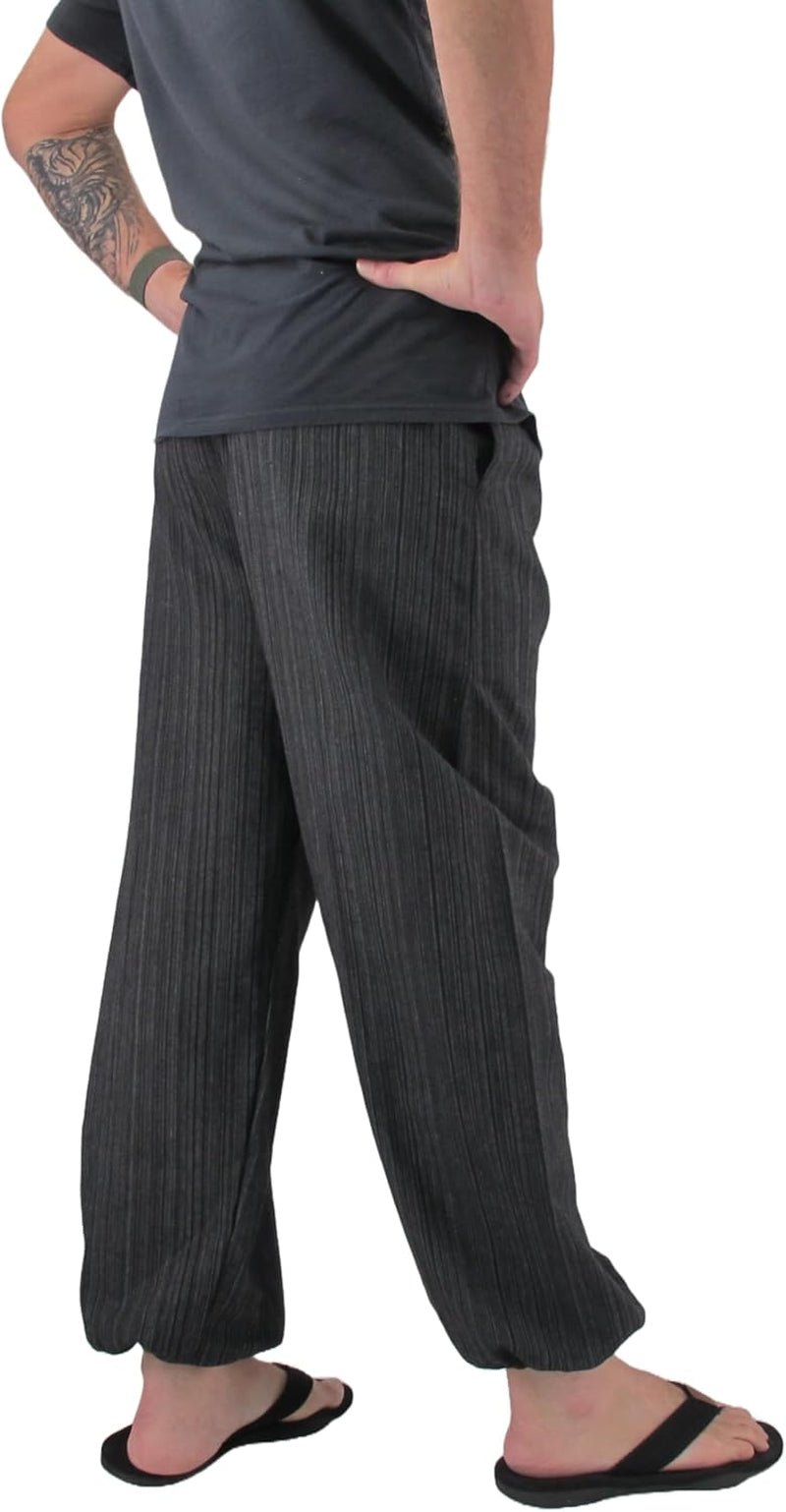 Baggy Pants Men'S One Size Cotton Harem Pants Hippie Boho Trousers