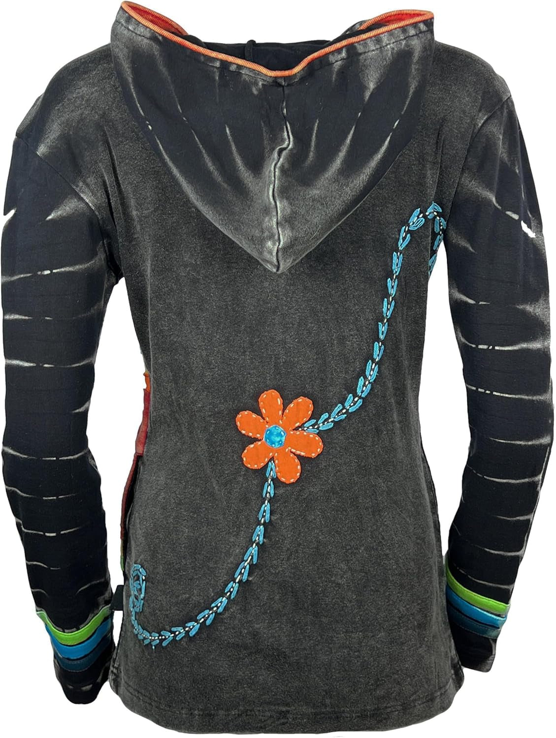 2025 Fall Winter Boho Zip up Jackets for Women - Tie Dye Patch Distressed Lightweight Women'S Hoodie Sweatshirts