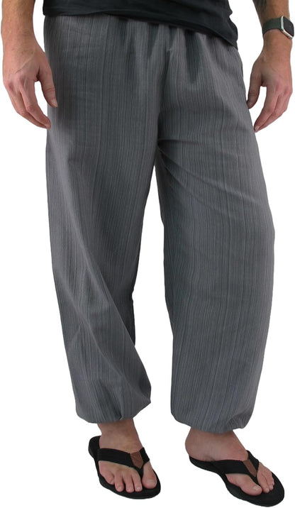 Baggy Pants Men'S One Size Cotton Harem Pants Hippie Boho Trousers