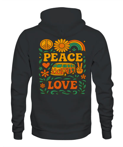 Peace and love unisex Hoddie