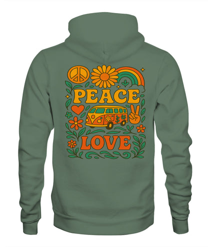 Peace and love unisex Hoddie