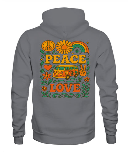 Peace and love unisex Hoddie
